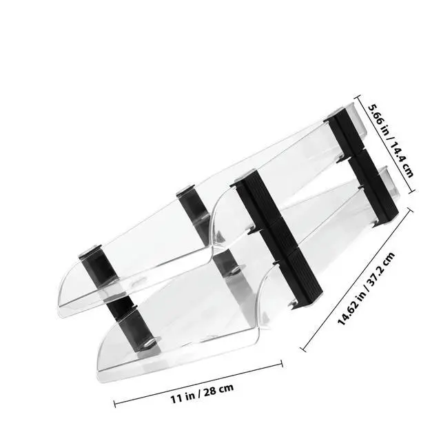 Alt view image 3 of 3 - Multi-Tier Desk File Organizer Paper Tray Desktop Document Rack Office School Home Use Organizing