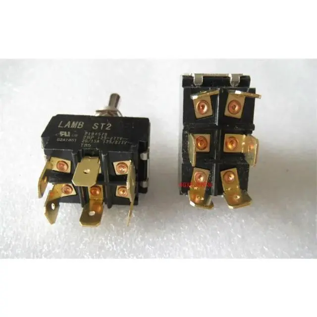Alt view image 3 of 3 - For E194579 Imported Japan LAMB ST2 button switch 6 feet 3 gears locked shaking head toggle power switch 15A