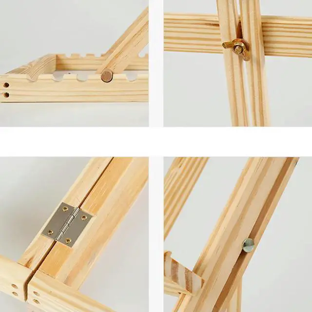Alt view image 2 of 3 - Wooden Easel For Artists Pine Table Frame Adjustable Stand Display For Posters Paintings Wedding Decor Kids Art Studio Home