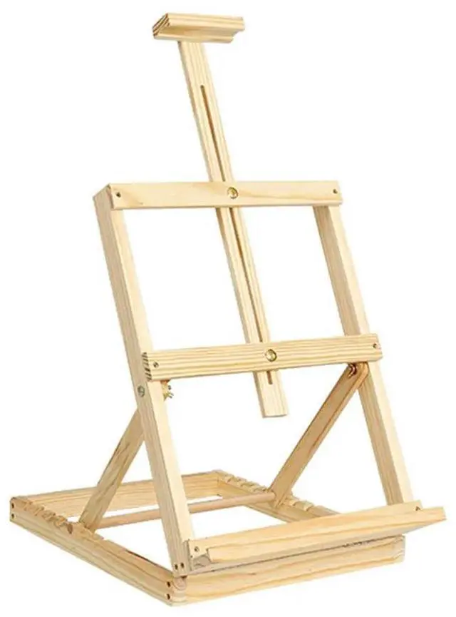 Main image of Wooden Easel For Artists Pine Table Frame Adjustable Stand Display For Posters Paintings Wedding Decor Kids Art Studio Home