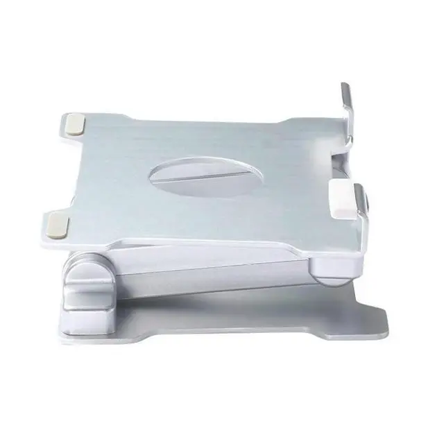 Alt view image 2 of 3 - Desktop l Phone Holder Silver Vertical Horizontal Adjustable Stand Base Bracket Tablet Support for Home Office
