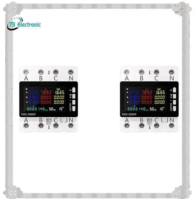Main image of 2X KWS-306WF Power Meter Voltage Protector Switch Current & Voltage Monitor, Relay, Circuit Breaker