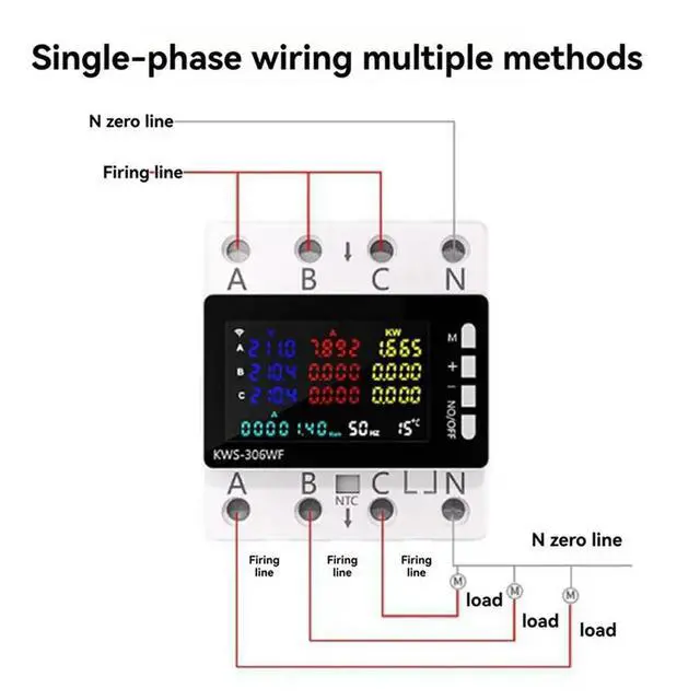 Alt view image 3 of 3 - 2X KWS-306WF Power Meter Voltage Protector Switch Current & Voltage Monitor, Relay, Circuit Breaker