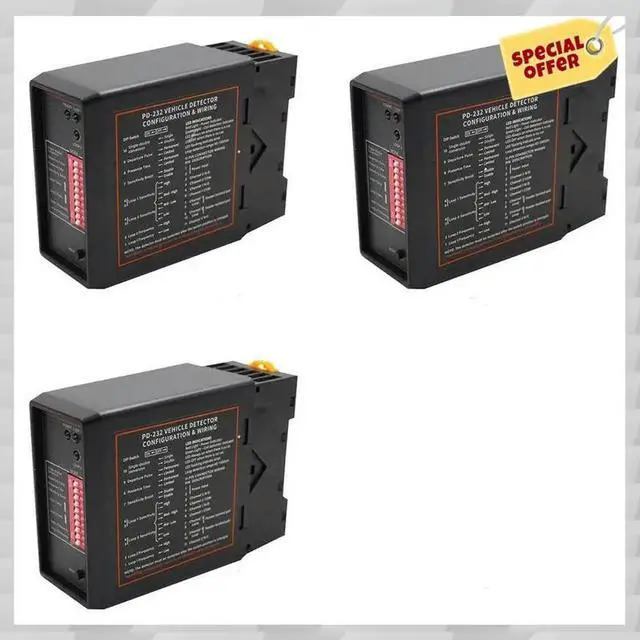 Main image of 3X Parking Double Channel Vehicle Exit Car Loop Detector PD232 Loop Detector