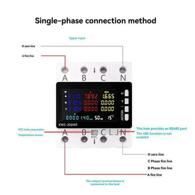 Alt view image 2 of 3 - 2X KWS-306WF Power Meter Voltage Protector Switch Current & Voltage Monitor, Relay, Circuit Breaker