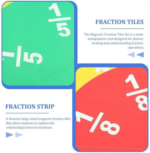 Alt view image 3 of 3 - 1Set Colorful Magnetic Fraction Circle Tiles Math Manipulatives Fractions Teaching Aid for Whiteboard Blackboard Refrigerator
