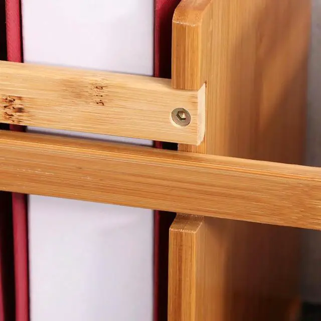 Alt view image 3 of 3 - 1Pcs Desktop Book Shelf Stretchable Mini Rack Adjustable Capacity Wood Friendly Odor Free