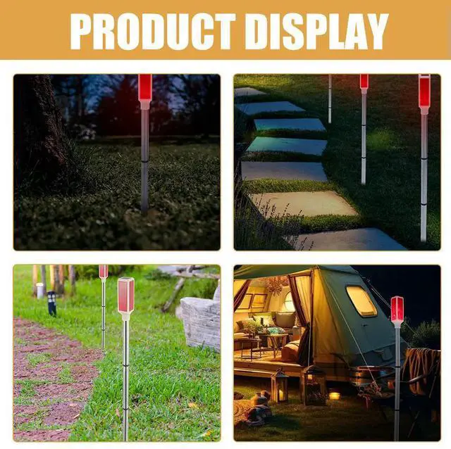 Main image of 5 Pcs Lights Outdoor Solar for Walkway Flashing Barricade Lamp Garden Driveway Exterior