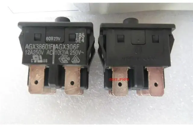 Alt view image 2 of 3 - For AGX38601F Push button reset switch 6-pin self-elastic button power switch 12A250V