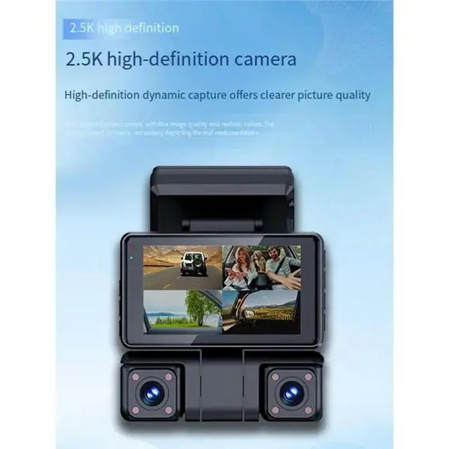 Alt view image 3 of 3 - Parking Mode DVR 4 Channel Dash Cam 360° View 2.5K Wi-Fi GPS Camera For Car 1080P 24H/7