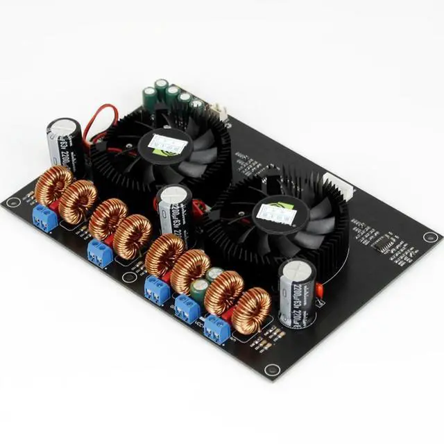 Alt view image 2 of 3 - Latest TPA3255 four-channel digital class D high-power amplifier board 300W*4 (luxury fan Version) 20HZ~20KHZ