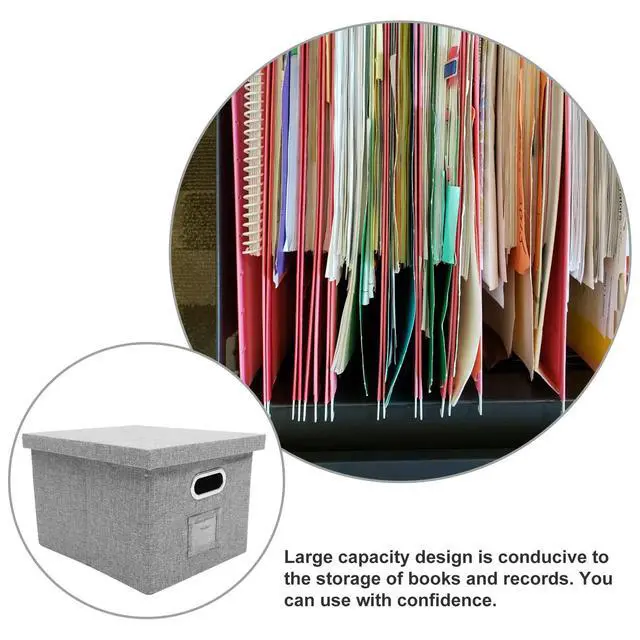 Alt view image 2 of 3 - Stable Desktop File Organizer Box Firm Construction Large Capacity for Books Papers Files Office Home Use File Container