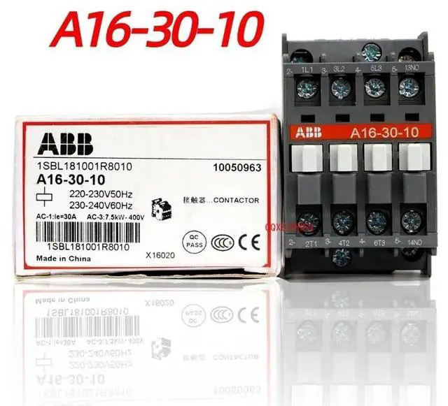 Main image of for ABB AC Contactor A16-30-10 1SBL181001R8010 30A X16020 220V-230V 230-24V 220V