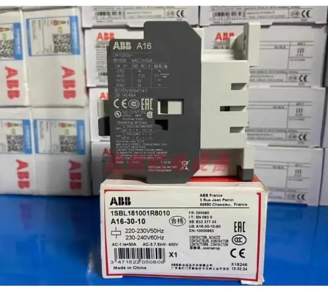 Alt view image 3 of 3 - for ABB AC Contactor A16-30-10 1SBL181001R8010 30A X16020 220V-230V 230-24V 220V