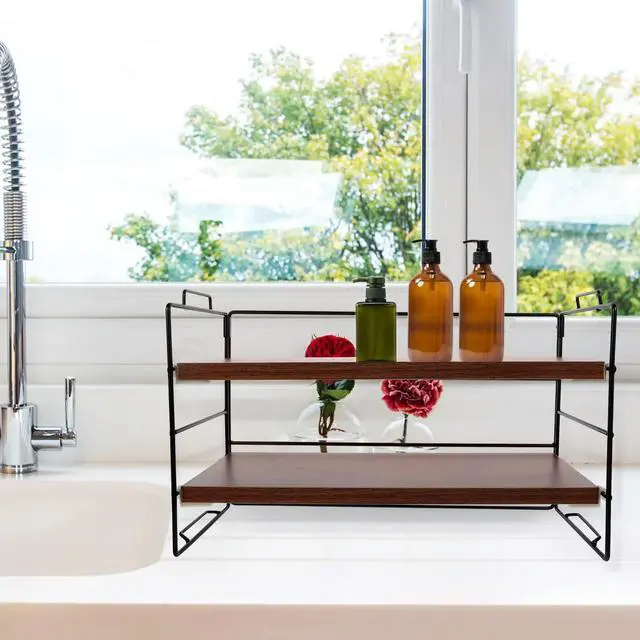 Alt view image 3 of 3 - 2-Tier Makeup Organizer Large Capacity Desktop Rack for Bathroom Counter Skincare Makeup Organizer