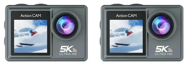 Main image of 2X 5K 30FPS Action Camera With Remote Control Electronic Image Stabilization Camera For Outdoor Diving Spo