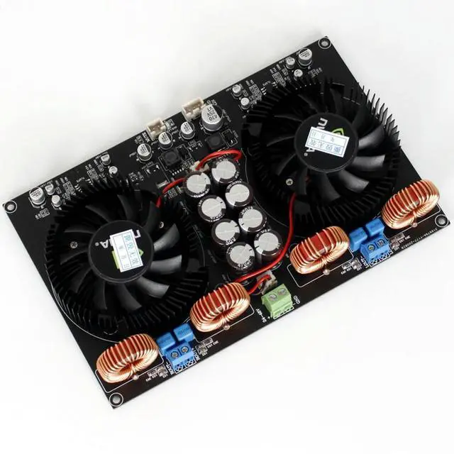 Alt view image 3 of 3 - DC24V~48V TPA3255 Digital Class D Dual-core High-power 2.0 Power Amplifier Board (air-cooled) 600W+600W Luxury Amplifier Board