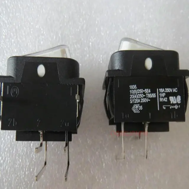Alt view image 3 of 3 - For MARQUARDT 1835 boat-shaped switch with curved feet 4/6 feet, 2-speed lighted sewing machine button