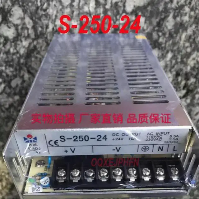 Main image of For Mingwei switching power supply S-250-24 AC220V to DC24V 10A 250W 24V 1 PCS