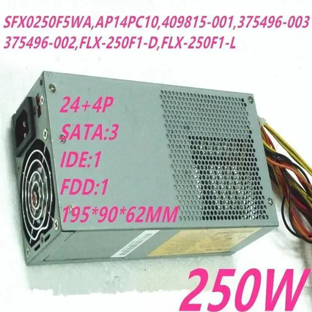 Main image of PSU 250W SFX0250F5WA AP14PC10 409815-001 375496-003 FLX-250F1-D FLX-250F1-L