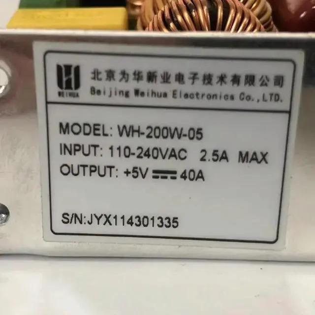 Alt view image 2 of 2 - Power Supply For WEIHUA 5V40A 200W Power Supply HW-200W-05