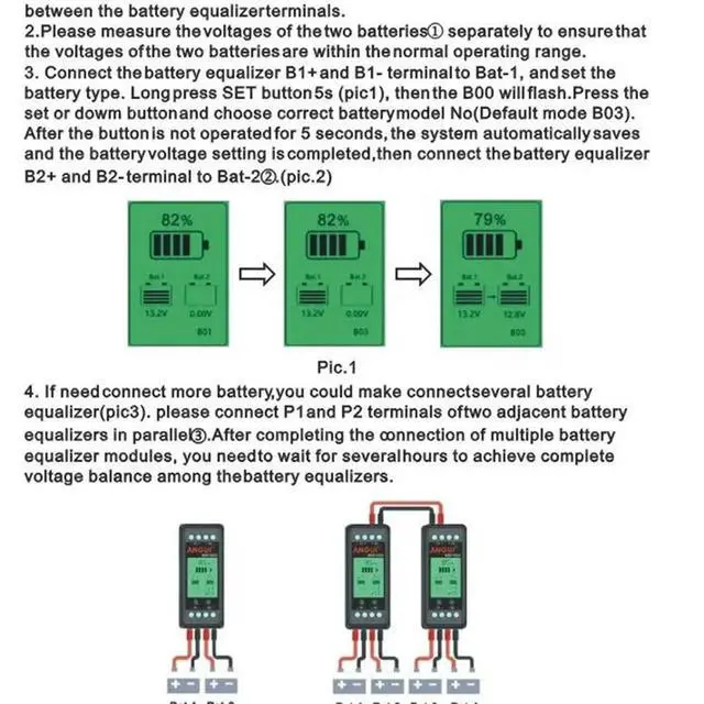 Alt view image 2 of 3 - 5X KBX102S Voltage Controller Equalizer Batteries Monitor Balancer Lead Acid Li- Connect 24 36 48 60