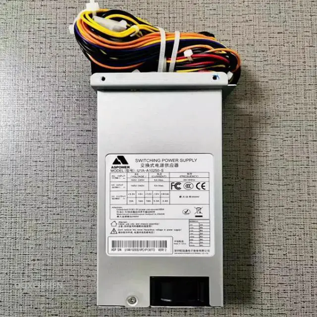 Alt view image 3 of 3 - Power Supply For ASPOWER Small 1U 250W Power Supply U1A-A10250-S