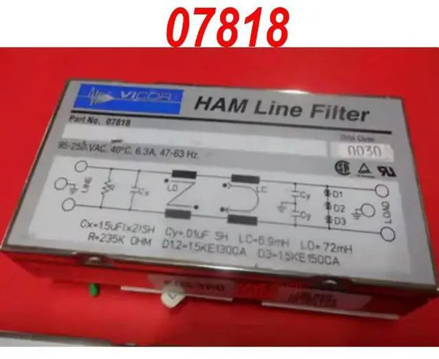 Main image of 90% Genuine For PartNo.07818 95-250VAC HAM LINE FILTER 6.3A Power Supply 1 Pcs