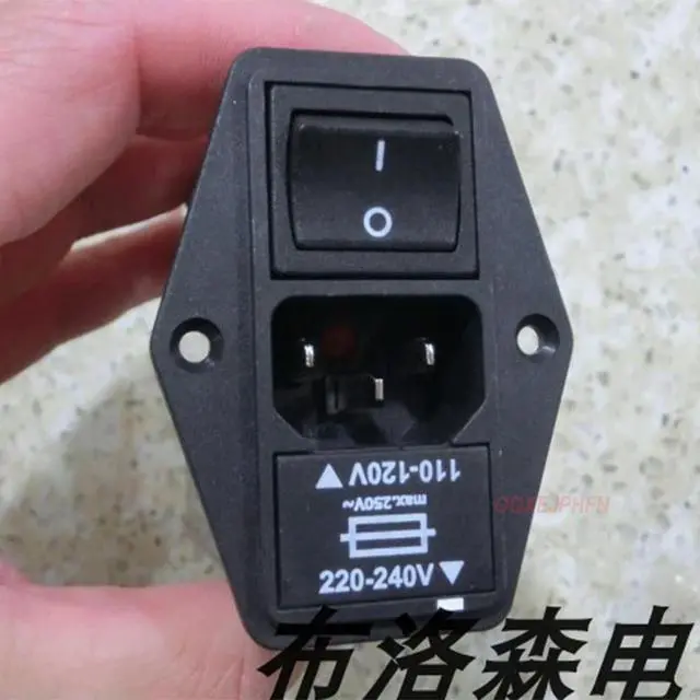 Alt view image 2 of 3 - For SCHAFFNER power input filter socket FN393-6-05-11 panel installation 250V 6A