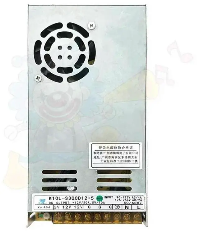 Alt view image 3 of 3 - Power Supply For KAIHUI 12V20A 5V10A 300W K10L-S300D12+5