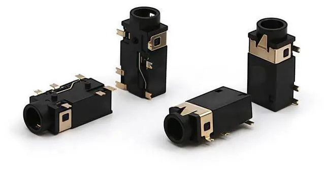 Main image of 10PCS 3.5 MM headphone socket Audio socket PJ-342B Surface mounted 6 feet Double track gold plated PJ342
