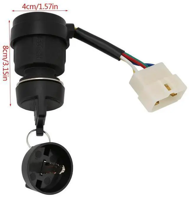 Alt view image 2 of 2 - 5 Wires Ignition Start Key Switch for 2KW- 5KW 186 Gasoline Generator Accessories