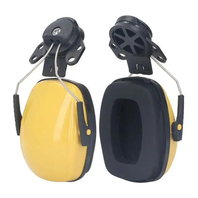 Alt view image 2 of 2 - Safety Helmet Ear Muff Noise Reduction Helmet Hard Hat Hearing Protection Earmuff for Construction Site