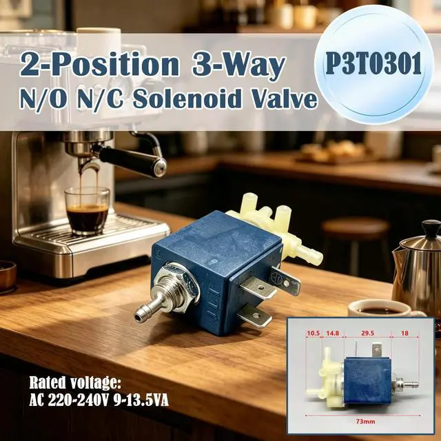 Main image of JLT P3T0301 3-Way Electric Solenoid Valve N/C N/O High Pressure AC 220V-240V 230V