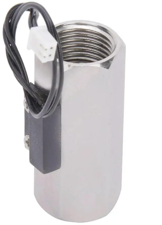 Alt view image 2 of 2 - Water Flow Switch Sensor 304 Stainless Steel High Accuracy FS-01 G1/2inch Double Female Thread