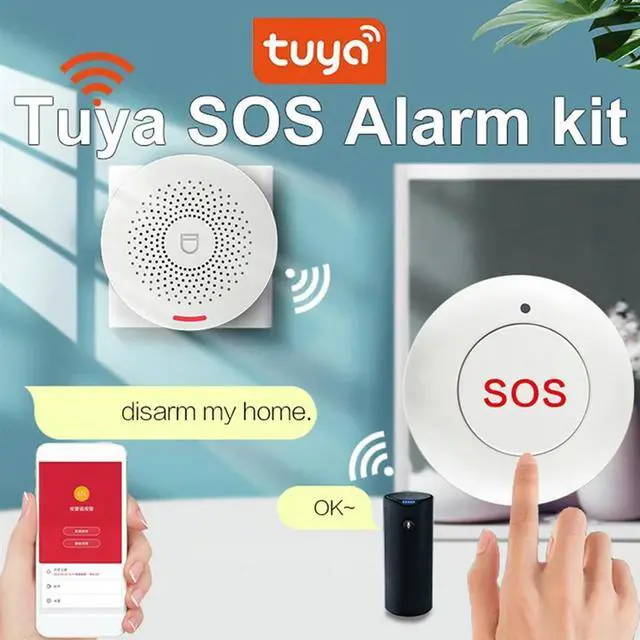 Main image of Tuya Elderly Pager Patient Bedside One-Button Emergency Bell SOS Call Alarm EU-Plug
