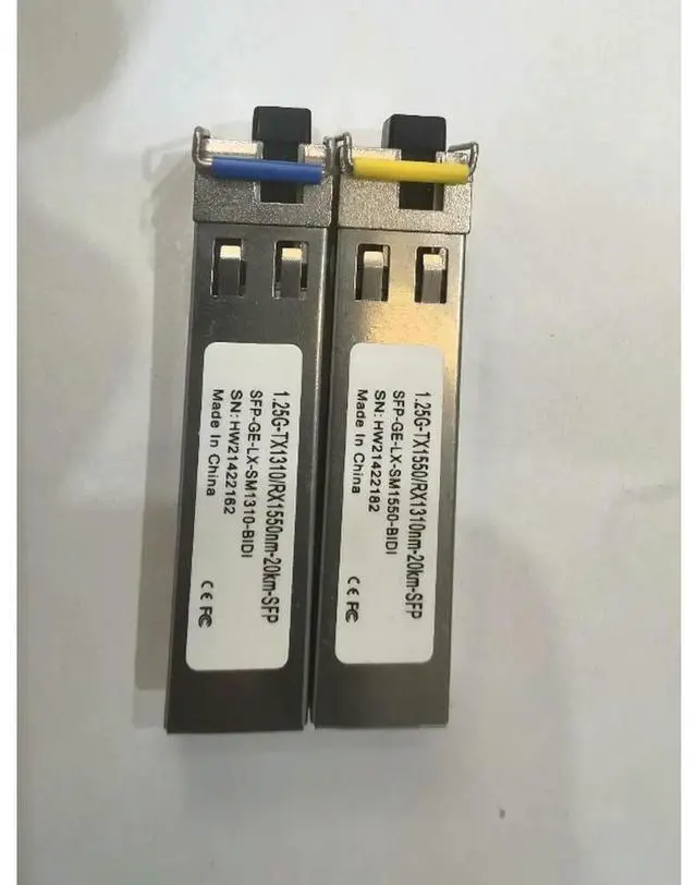 Main image of 2pcs 1.25G SFP BiDi 1310nm/1550nm 10km Gigabit Single Mode Single Fiber LC Connector Optical Module for Switch