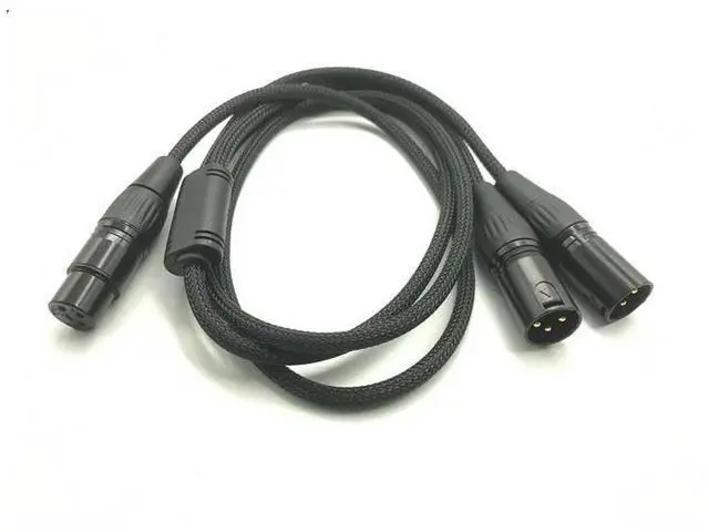 Main image of 2pcs/lot 2M High-XLR Female To Dual XLR Male Audio Cable Xlr Female Signal Cable