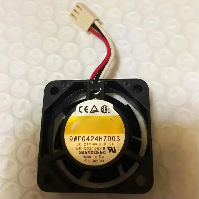 Alt view image 3 of 3 - 3pcs for Sanyo 9WF0424H7D03 Fanuc A90L-0001-0441#39 Cooling Fan 24V 0.085A 4015 3-Wire