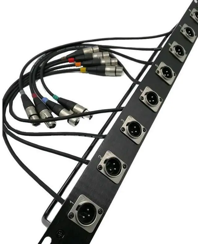 Main image of Customized Cabinet 8-Way 1U Xlr Jumper Rack Xlr Male Socket Female Head