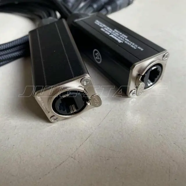 Alt view image 2 of 3 - DMX XLR 5 Pin to RJ45 Cable - RJ45 to Dual XLR Male & Dual Female Cable For Stage and Recording Studio 1 Pair