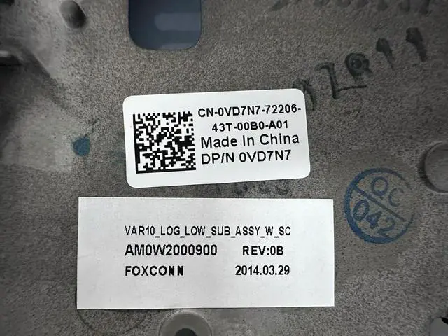 Alt view image 3 of 3 - for M6800 6800 D shfor ell D cover Bottom case Lower cover Built-in skeleton 0VD7N7