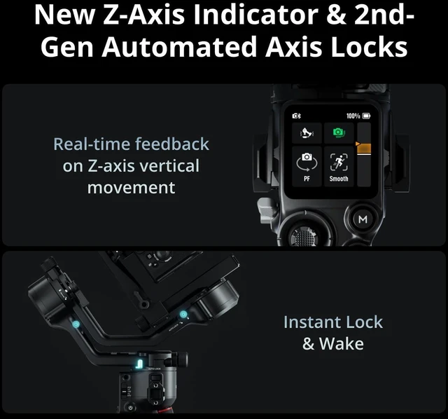 Alt view image 7 of 7 - DJI RS 5 Combo, Gimbal Stabilizer for Camera Canon/Sony/Panasonic/Nikon/Fujifilm, Intelligent Tracking, Electronic Briefcase Handle, Fine-Tuning Knobs, New Z-Axis Indicator