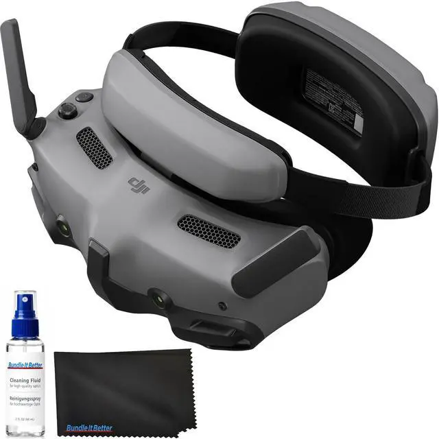 Main image of DJI Goggles 3 FPV Goggles with Micro-OLED Screens, O4 HD Video Transmission, Adjustable Diopters, Real View PiP, Wireless Streaming Bundle with Lens Cleaning Kit