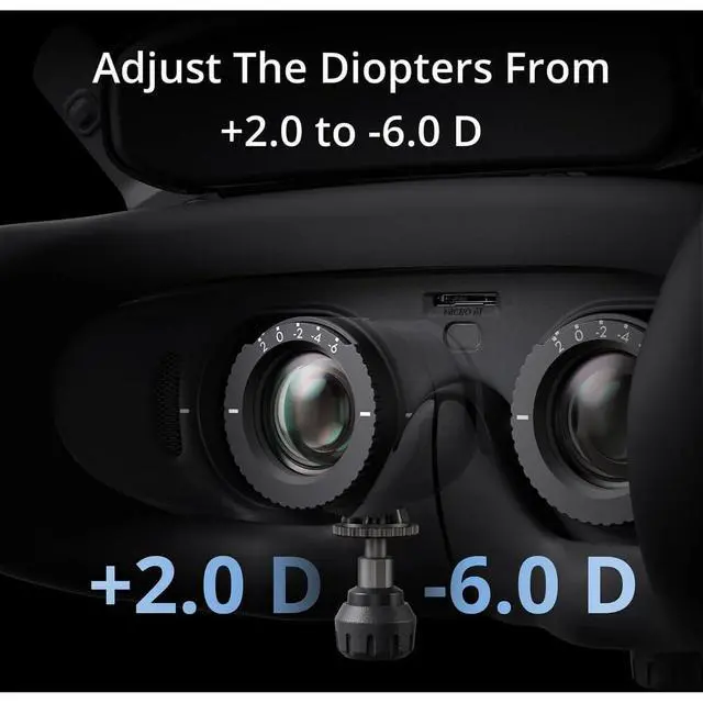 Alt view image 6 of 6 - DJI Goggles 3 FPV Goggles with Micro-OLED Screens, O4 HD Video Transmission, Adjustable Diopters, Real View PiP, Wireless Streaming Bundle with Lens Cleaning Kit