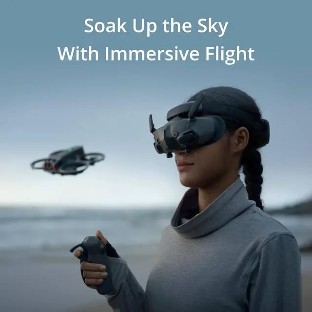 Alt view image 3 of 6 - DJI Goggles 3 FPV Goggles with Micro-OLED Screens, O4 HD Video Transmission, Adjustable Diopters, Real View PiP, Wireless Streaming Bundle with Lens Cleaning Kit