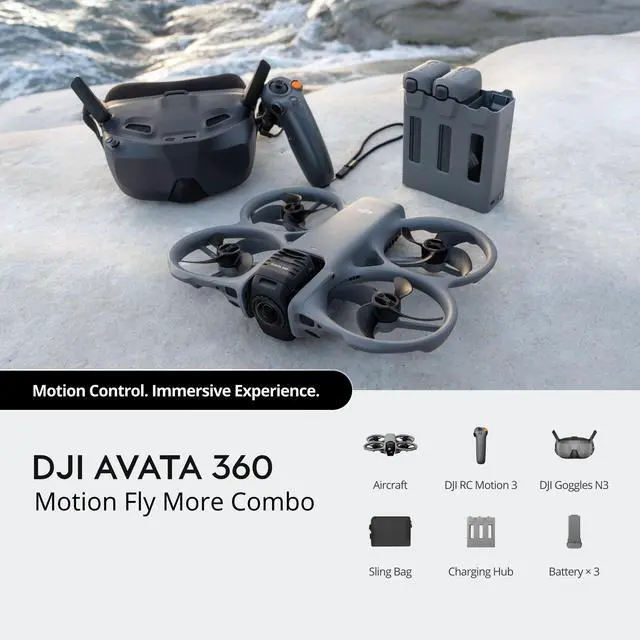 Alt view image 2 of 6 - DJI Avata 360 Drone Fly More Combo (DJI RC 2) 3 Battery
