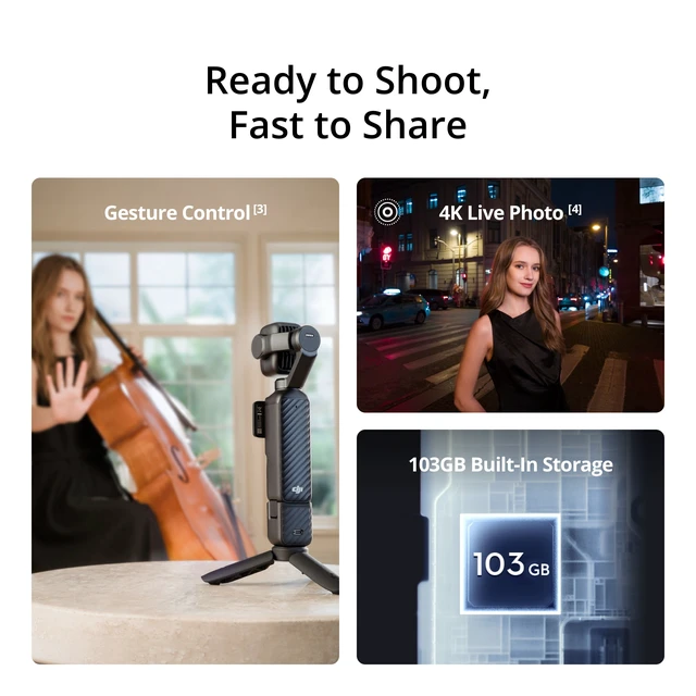 Alt view image 5 of 7 - DJI Osmo Pocket 4th Generation Pro Complete Vlogging Set New