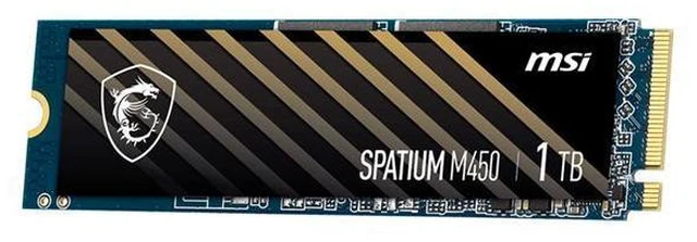 Alt view image 4 of 4 - MSI SPATIUM M450 V1 1TB M.2 2280 PCIe Gen4 x4 NVMe 1.4 Internal Solid State Drive (SSD) SM450N1TBV1