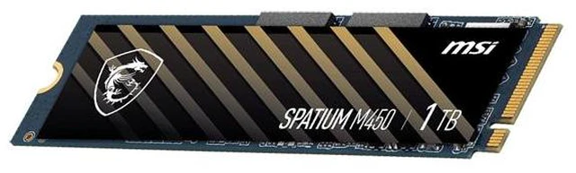 Alt view image 3 of 4 - MSI SPATIUM M450 V1 1TB M.2 2280 PCIe Gen4 x4 NVMe 1.4 Internal Solid State Drive (SSD) SM450N1TBV1